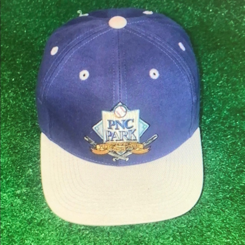 VINTAGE Pirates PNC PARK strapback (by Outdoor Caps! (Navy blue/ Off white)